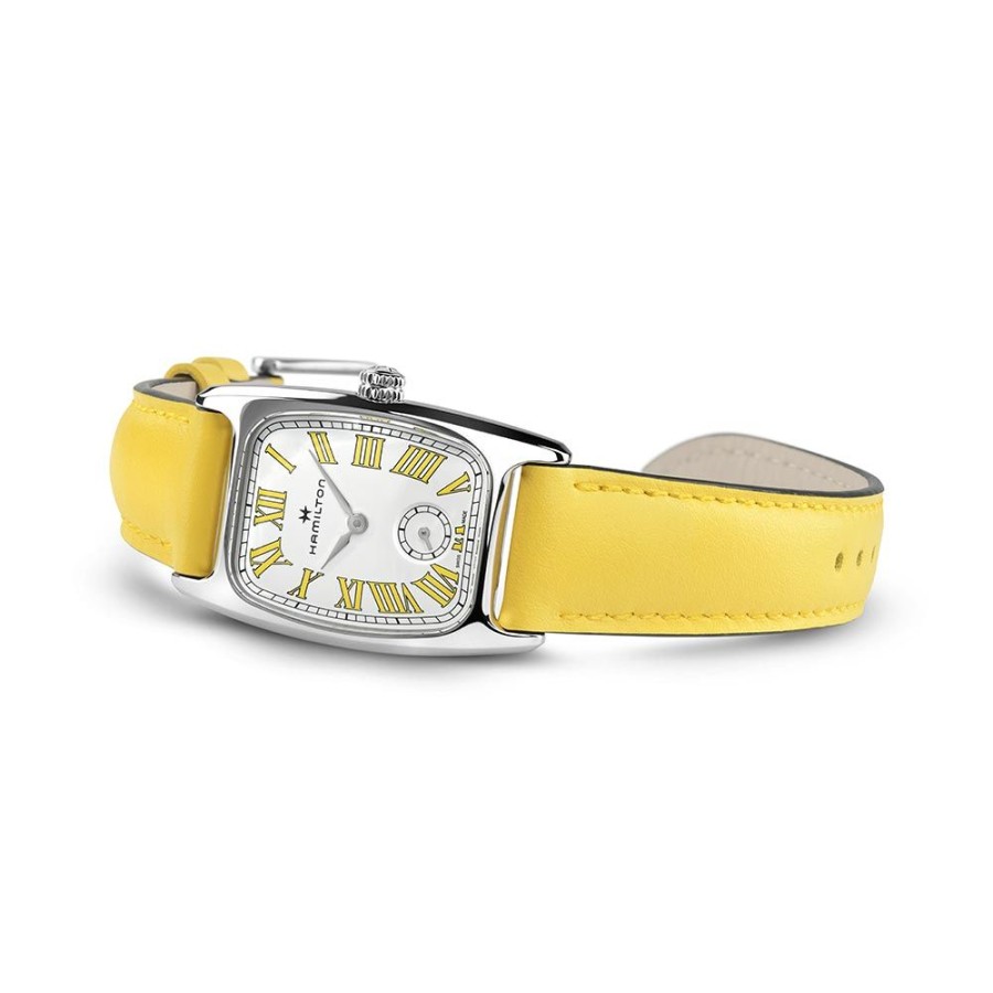 Orologi Hamilton Orologi Hamilton Donna | Orologio Hamilton American Classic Boulton M Giallo Quartz 23,5 X 27,4 Mm