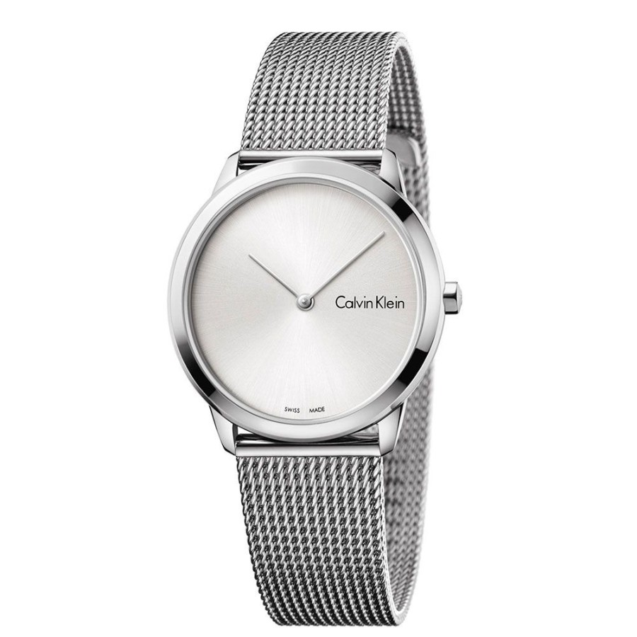 Orologi Calvin Klein Outlet Orologi | Orologio Calvin Klein Donna Collezione Minimal Con Quadrante Argento Cassa Mm. 35