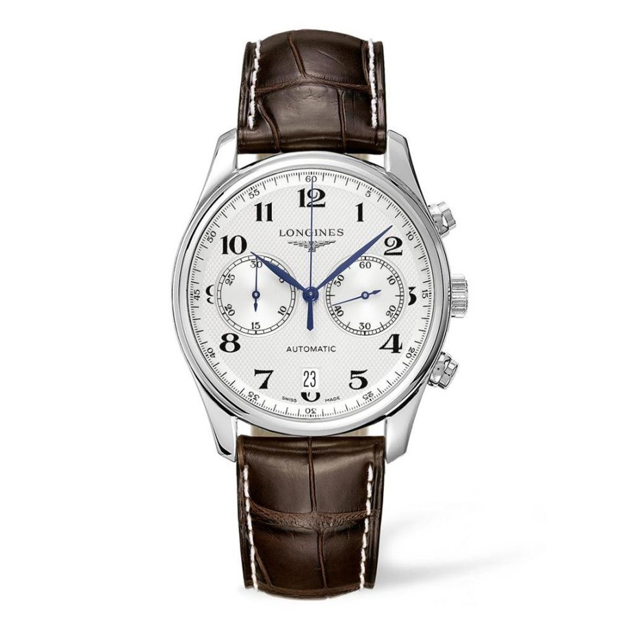 Orologi Longines Orologi Longines Uomo | Orologio Longines Master Collection Automatico Argento Pelle Marrone 40 Mm