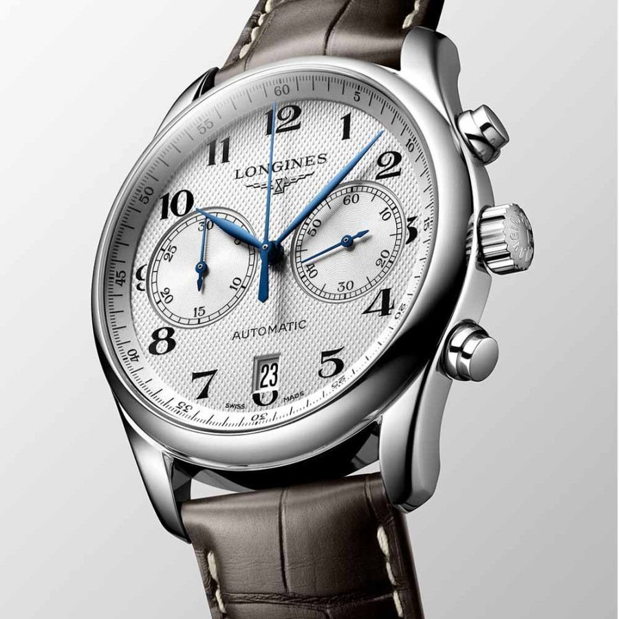 Orologi Longines Orologi Longines Uomo | Orologio Longines Master Collection Automatico Argento Pelle Marrone 40 Mm