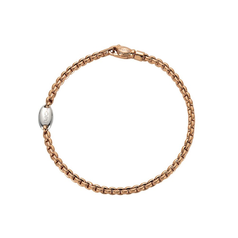 Gioielli Fope Gioielli Fope Uomo | Bracciale Fope Collezione Eka In Oro Rosa