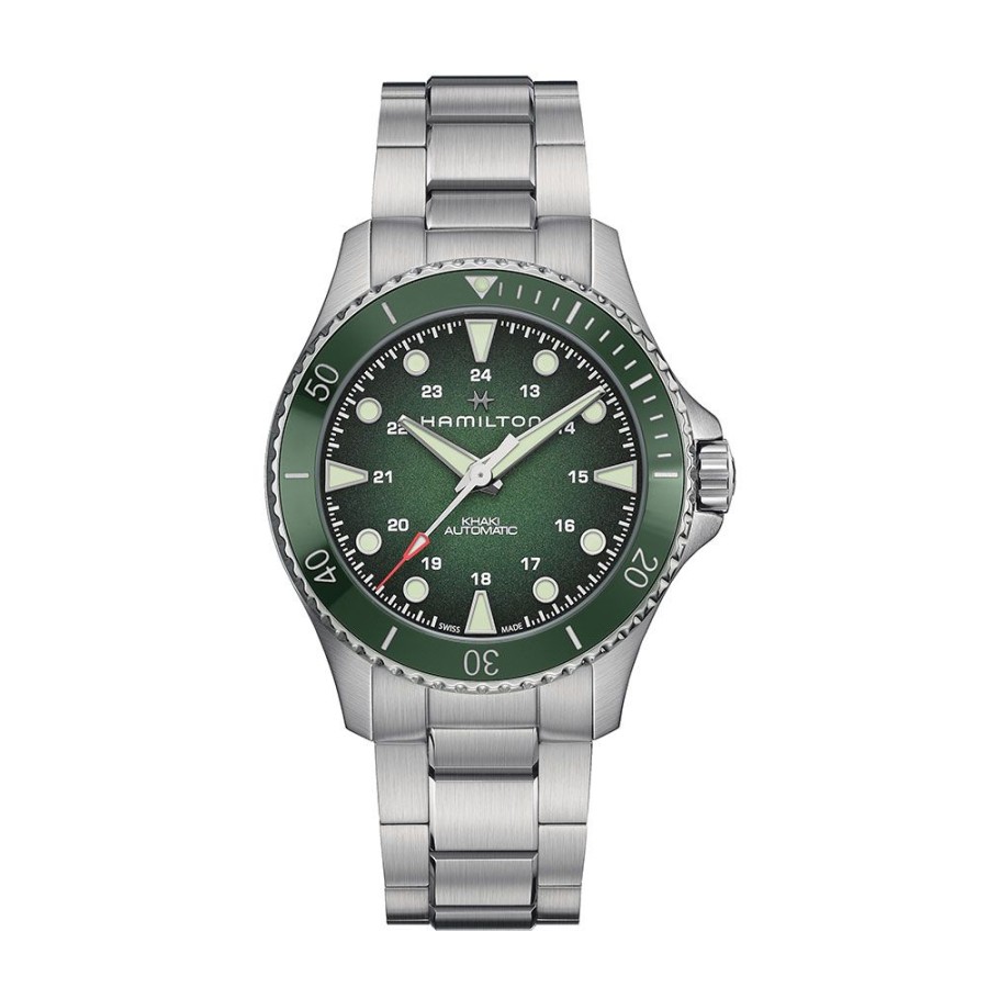 Orologi Hamilton Orologi Hamilton Uomo | Orologio Hamilton Khaki Navy Scuba Auto Verde 43 Mm