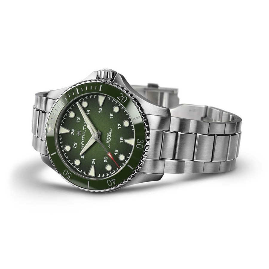 Orologi Hamilton Orologi Hamilton Uomo | Orologio Hamilton Khaki Navy Scuba Auto Verde 43 Mm