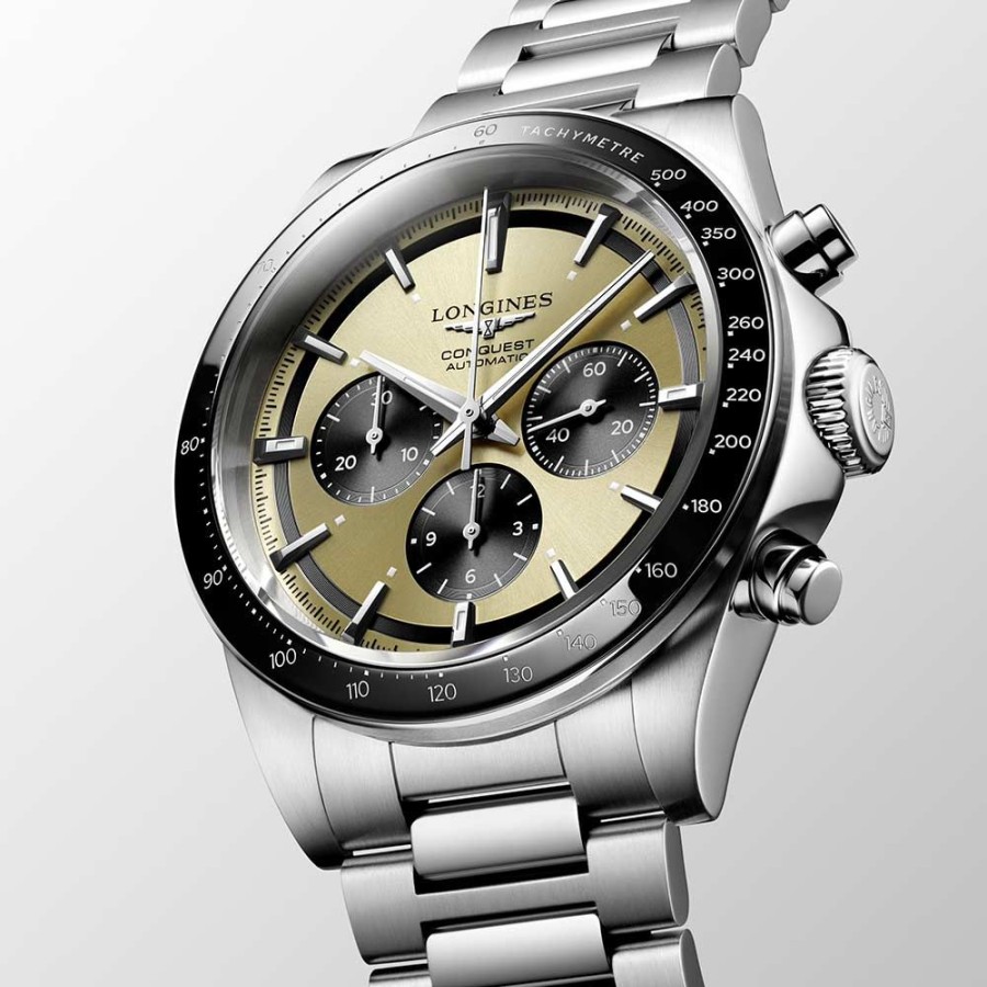 Orologi Longines Orologi Longines Uomo | Orologio Longines Conquest 2023 Chronograph Oro 42 Mm