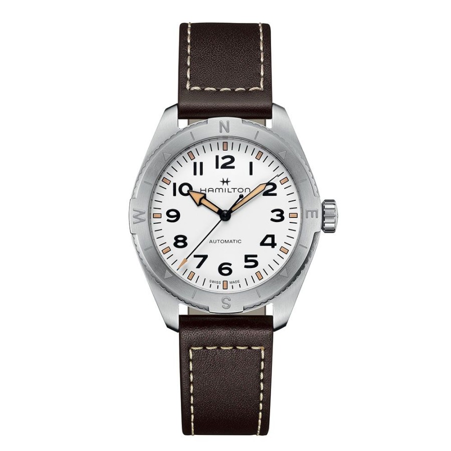 Orologi Hamilton Orologi Hamilton Uomo | Orologio Hamilton Khaki Field Expedition Bianco Auto 41 Mm