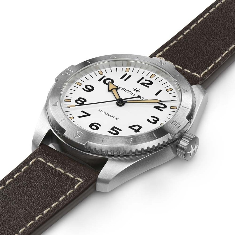 Orologi Hamilton Orologi Hamilton Uomo | Orologio Hamilton Khaki Field Expedition Bianco Auto 41 Mm