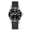 Orologi Longines Orologi Longines Uomo | Orologio Longines Hydroconquest Nero Caucciu Automatico 39 Mm