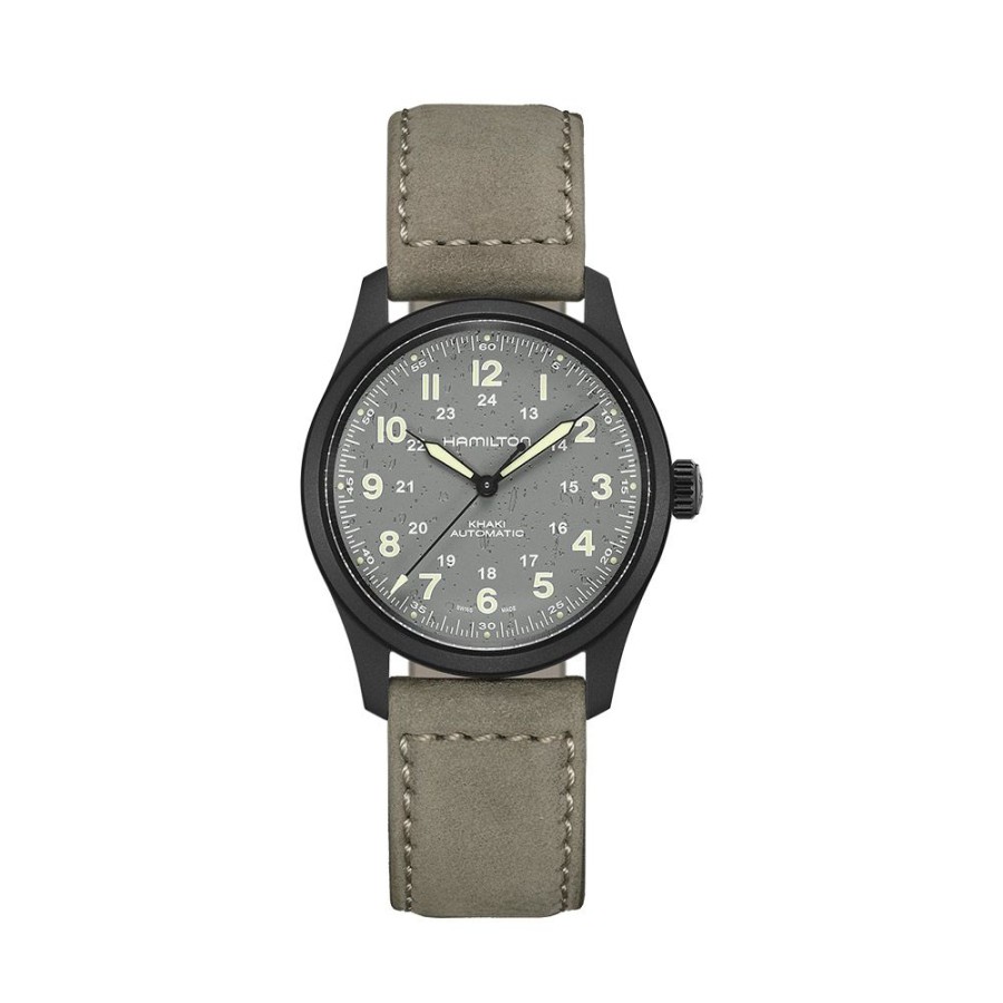 Orologi Hamilton Orologi Hamilton Uomo | Orologio Hamilton Khaki Field Titanium Auto Grigio 38 Mm