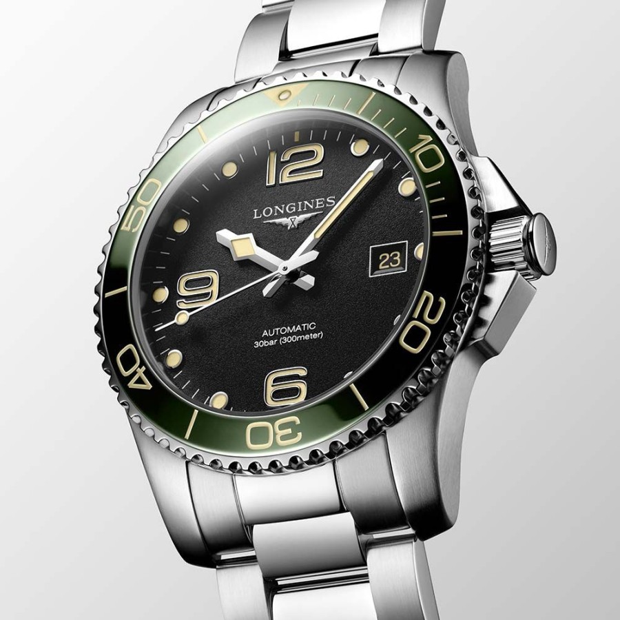 Orologi Longines Orologi Longines Uomo | Orologio Longines Hydroconquest Automatico Verde Acciaio 41 Mm