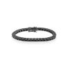 Gioielli Fabio Ferro i Gioielli Bracciali Tennis | Bracciale Tennis Fabio Ferro In Oro Brunito Con Diamanti Neri Di 4 Carati