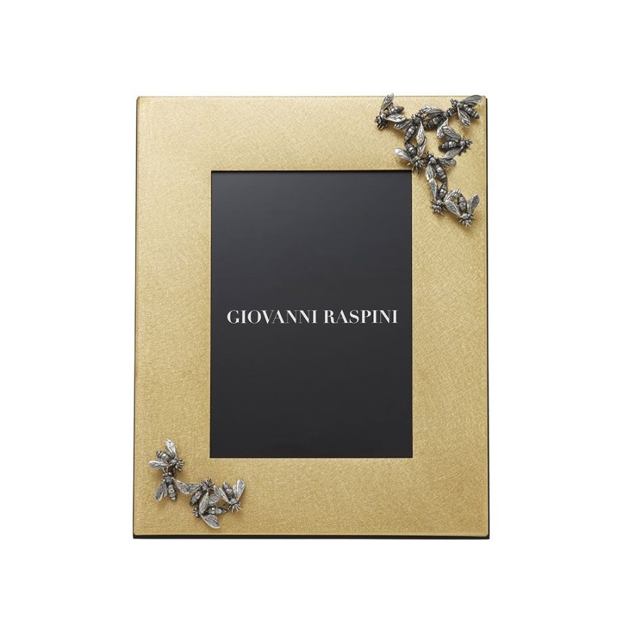 Articoli Da Regalo Giovanni Raspini Cornici Bronzo Bianco E Ottone | Cornice Giovanni Raspini Ottone Api 12 X 17 Cm