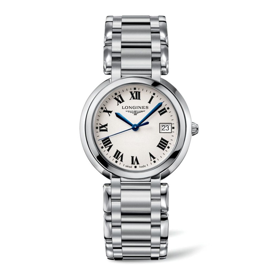 Orologi Longines Orologi Longines Donna | Orologio Longines Primaluna Quarzo Acciaio Argento 34 Mm