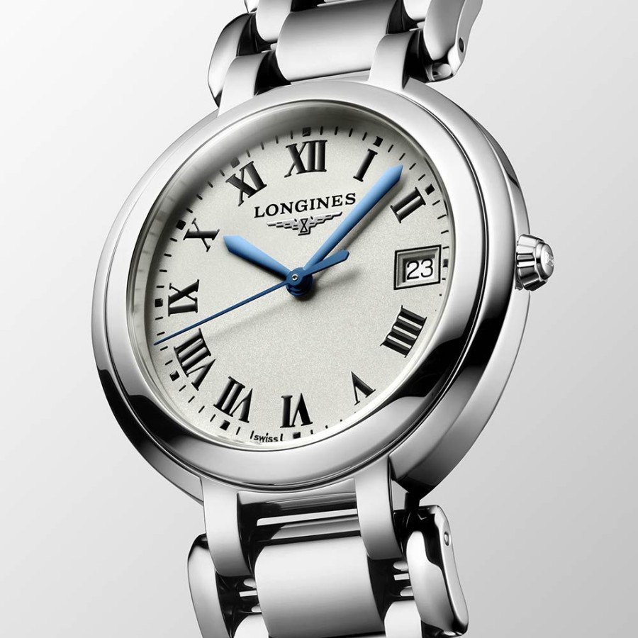 Orologi Longines Orologi Longines Donna | Orologio Longines Primaluna Quarzo Acciaio Argento 34 Mm