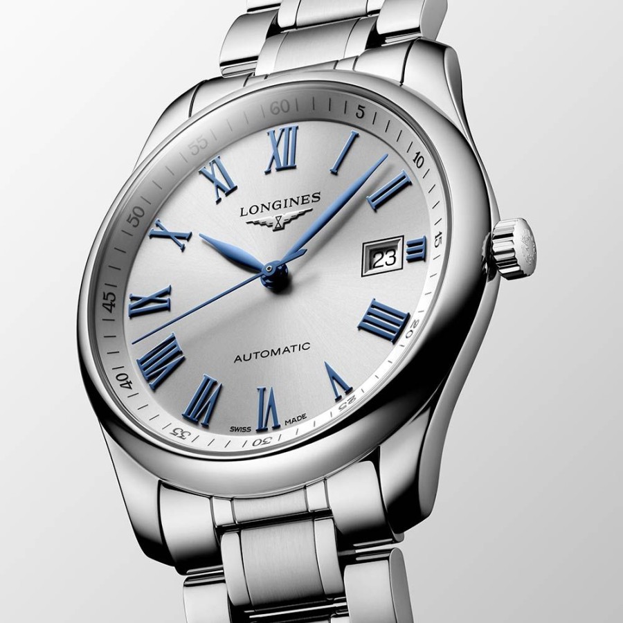 Orologi Longines Orologi Longines Uomo | Orologio Longines Master Collection Automatico Acciaio Argento Azzurro 40 Mm