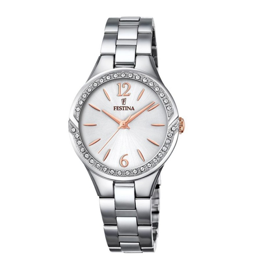 Orologi Festina Orologi Festina Donna | Orologio Festina Donna Collezione Mademoiselle In Acciaio Cassa Mm. 28 Quadrante Argento