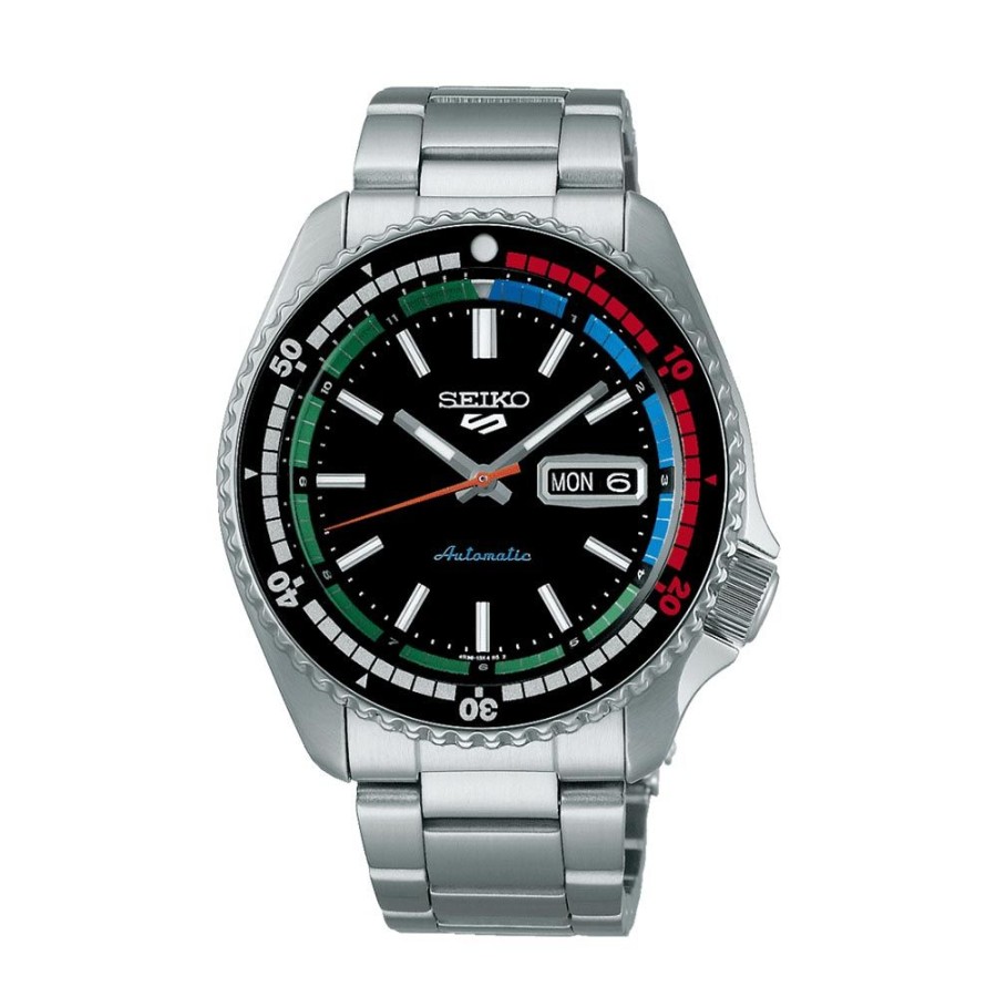 Orologi Seiko Orologi Seiko Uomo | Orologio Seiko 5 Sport Automatico Rosso Verde Blu 42,5 Mm Srpk13K1