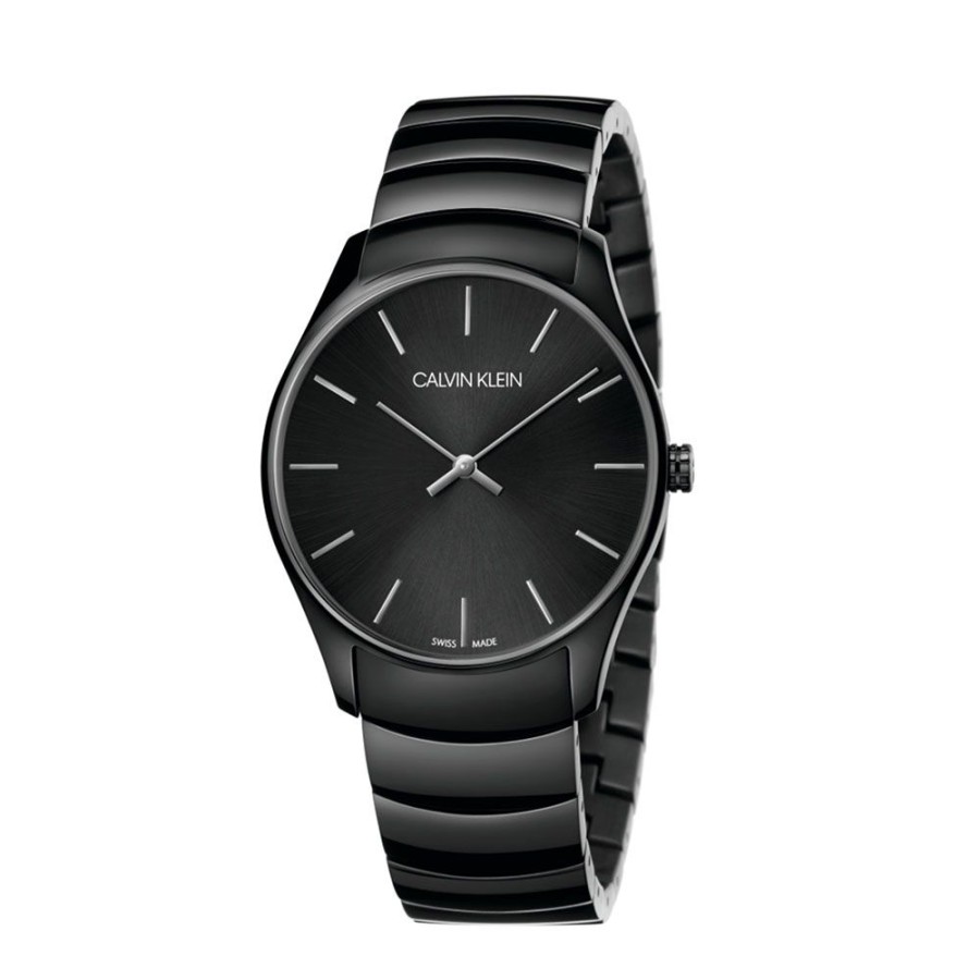 Orologi Calvin Klein Orologi Calvin Klein Uomo | Orologio Calvin Klein Classic Mm. 38 In Acciaio Pvd Nero Con Quadrante Nero