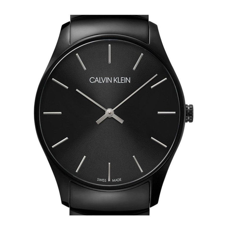 Orologi Calvin Klein Orologi Calvin Klein Uomo | Orologio Calvin Klein Classic Mm. 38 In Acciaio Pvd Nero Con Quadrante Nero