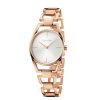 Orologi Calvin Klein Outlet Orologi | Orologio Calvin Klein Donna In Acciaio Pvd Rosa Collezione Dainty Con Quadrante Argente