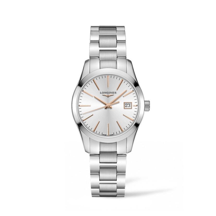 Orologi Longines Orologi Longines Donna | Orologio Longines Conquest Classic Argento Quartz 34 Mm