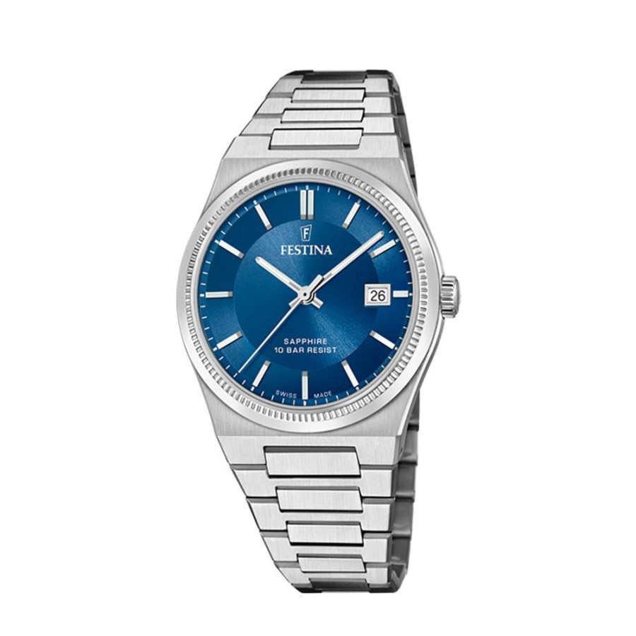 Orologi Festina Orologi Festina Uomo | Orologio Festina Quarzo Blu Swiss Made 40 Mm