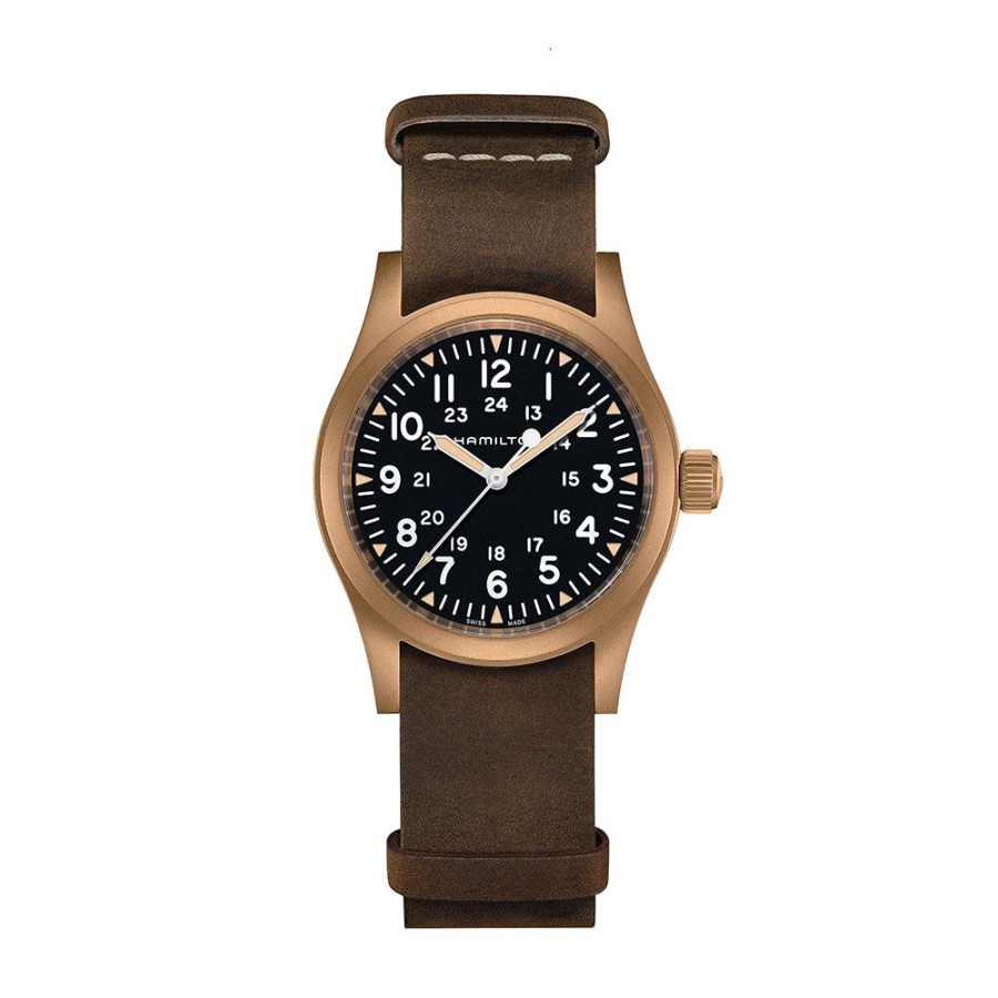 Orologi Hamilton Orologi Hamilton Uomo | Orologio Hamilton Khaki Field Mechanical Bronze 38 Mm