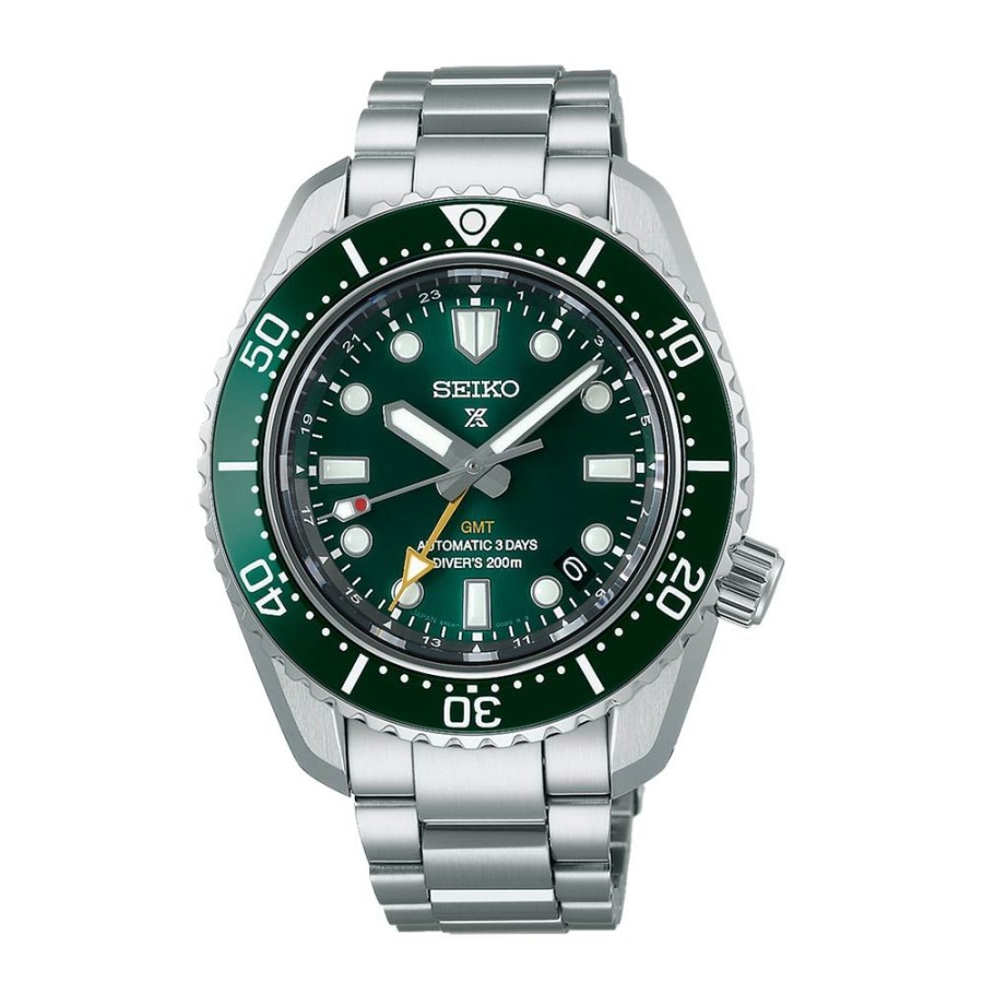 Orologi Seiko Orologi Seiko Uomo | Orologio Seiko Prospex Gmt Automatico Verde 42 Mm Spb381J1