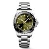 Orologi Longines Orologi Longines Uomo | Orologio Longines Hydroconquest Gmt Verde Acciaio 41 Mm