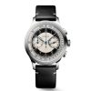 Orologi Longines Orologi Longines Uomo | Orologio Longines Heritage Classic Chronograph Automatico Acciaio Argento Pelle Nero 40 Mm