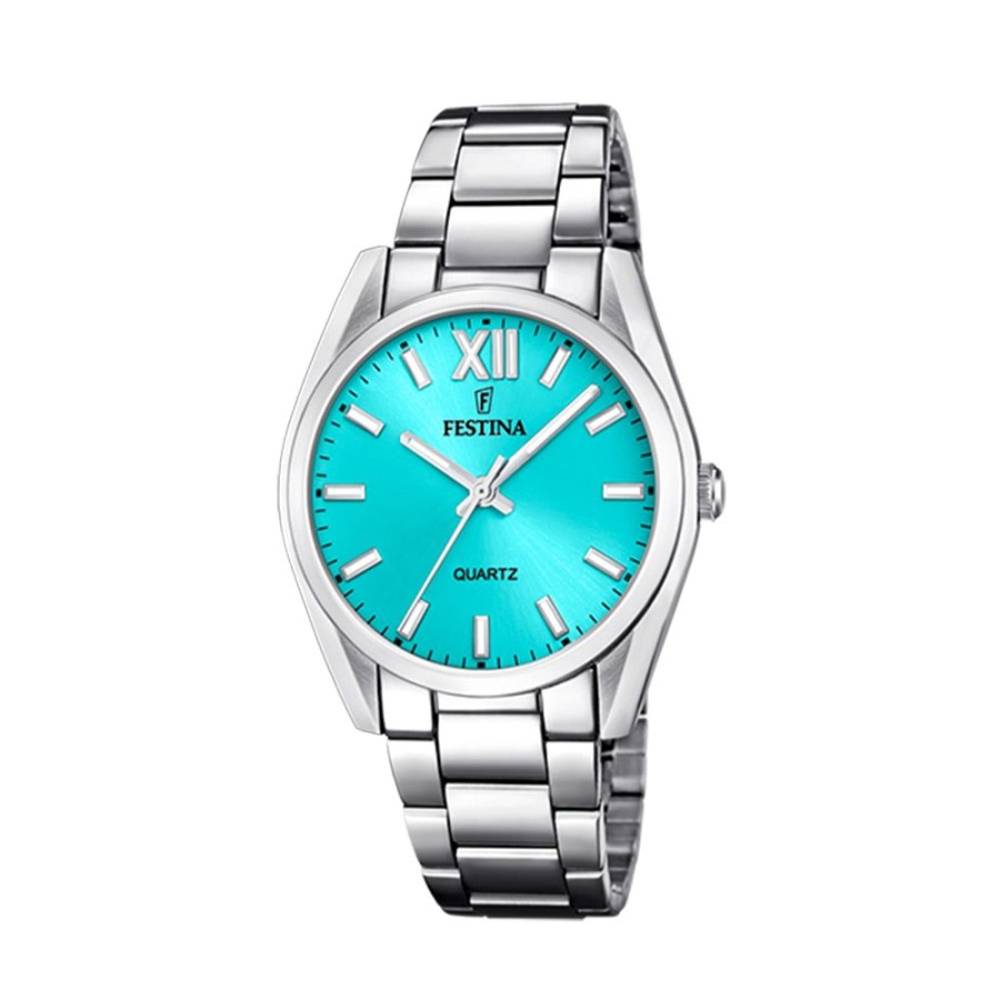 Orologi Festina Orologi Festina Donna | Orologio Festina Allegria Azzurro Bracciale Acciaio 36,8 Mm