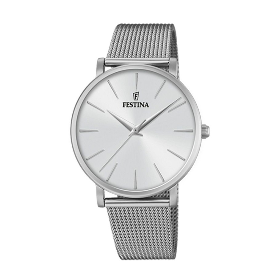 Orologi Festina Orologi Festina Uomo | Orologio Festina Boyfriend Bianco Acciaio 38 Mm