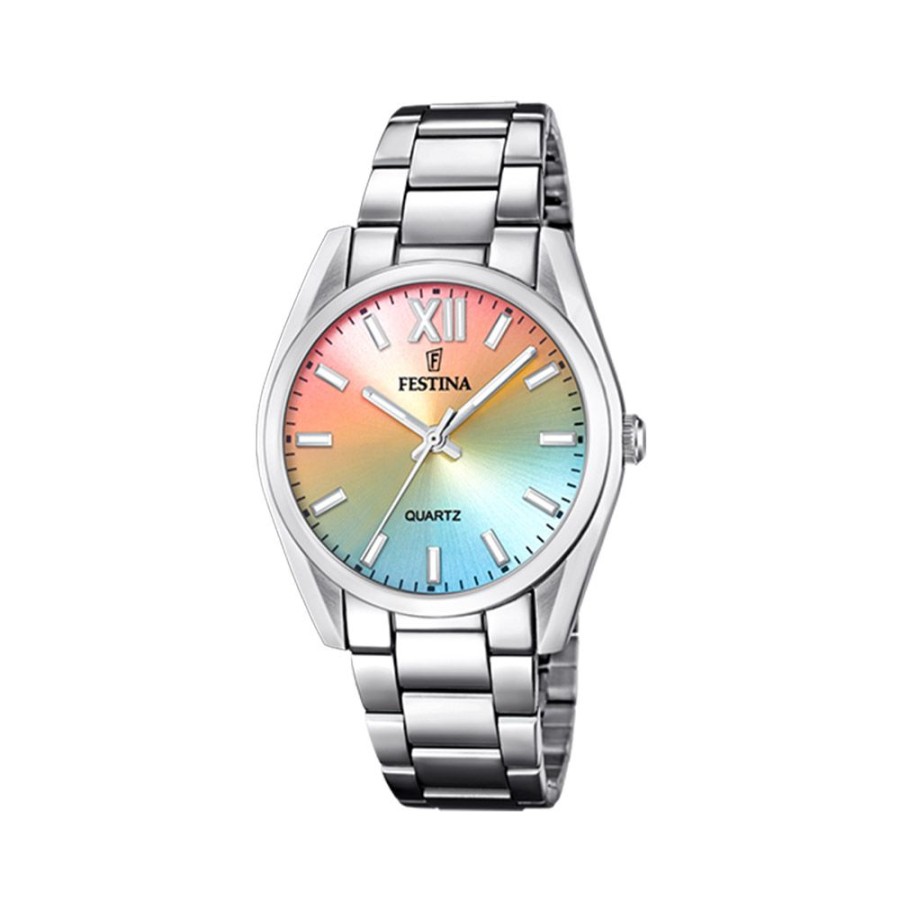 Orologi Festina Orologi Festina Donna | Orologio Festina Multicolor Bracciale Acciaio 36,8 Mm