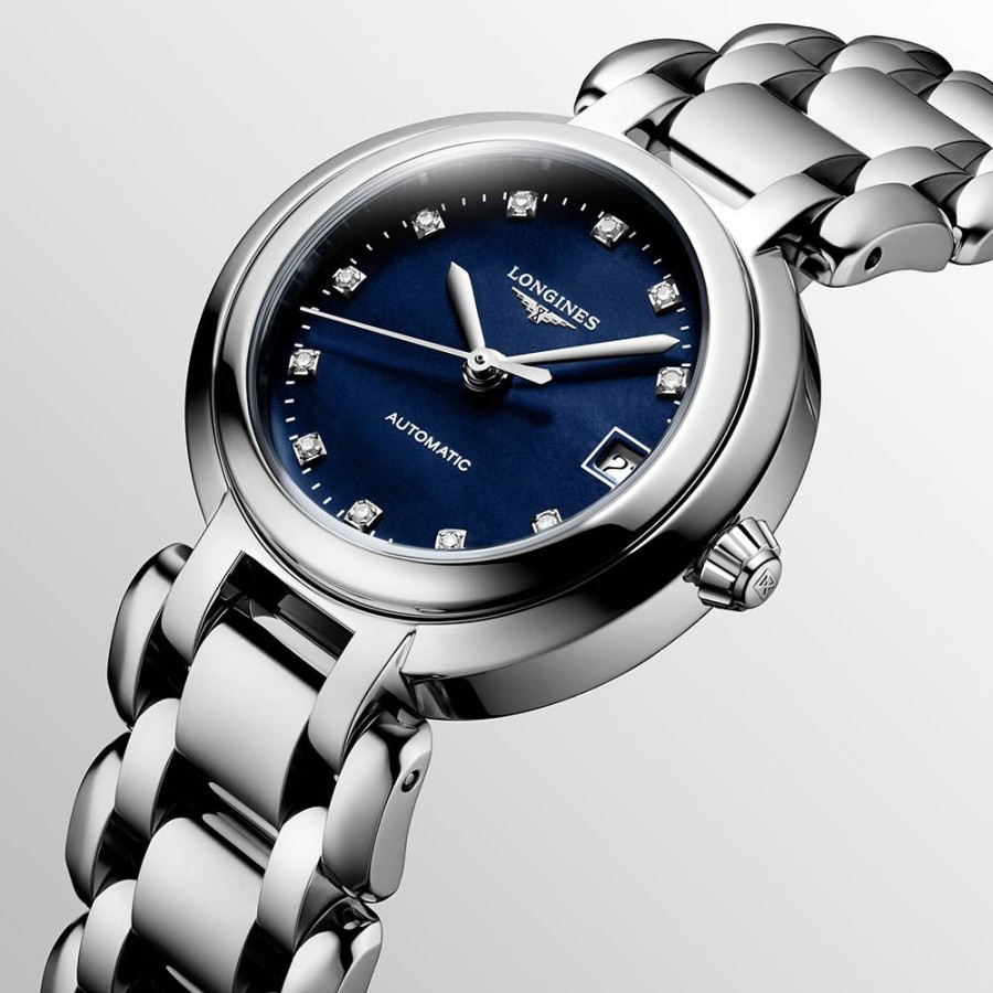 Orologi Longines Orologi Longines Donna | Orologio Longines Primaluna Automatico Acciaio Madreperla Blu 25,5 Mm