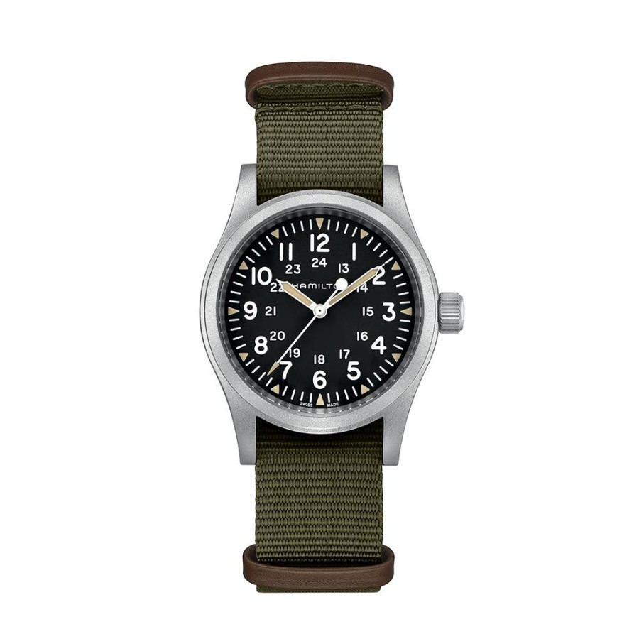 Orologi Hamilton Orologi Hamilton Uomo | Orologio Hamilton Khaki Field Mechanical Verde 38 Mm