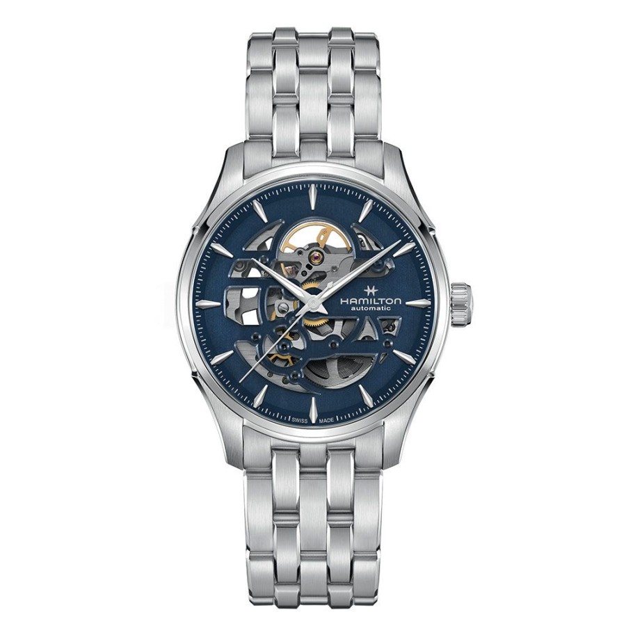 Orologi Hamilton Orologi Hamilton Uomo | Orologio Hamilton Jazzmaster Skeleton Auto Blu 40 Mm