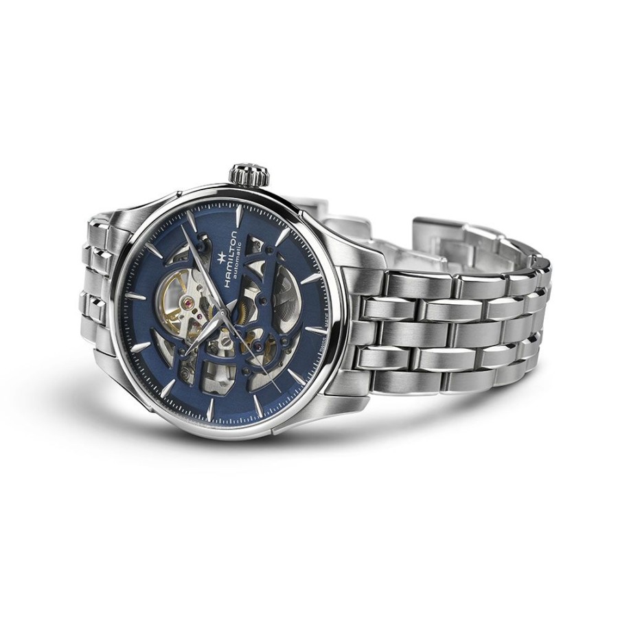 Orologi Hamilton Orologi Hamilton Uomo | Orologio Hamilton Jazzmaster Skeleton Auto Blu 40 Mm