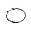 Gioielli Desmos Gioielli Desmos Uomo | Bracciale Desmos Catena Minimal In Argento Brunito Lunghezza 20 Cm