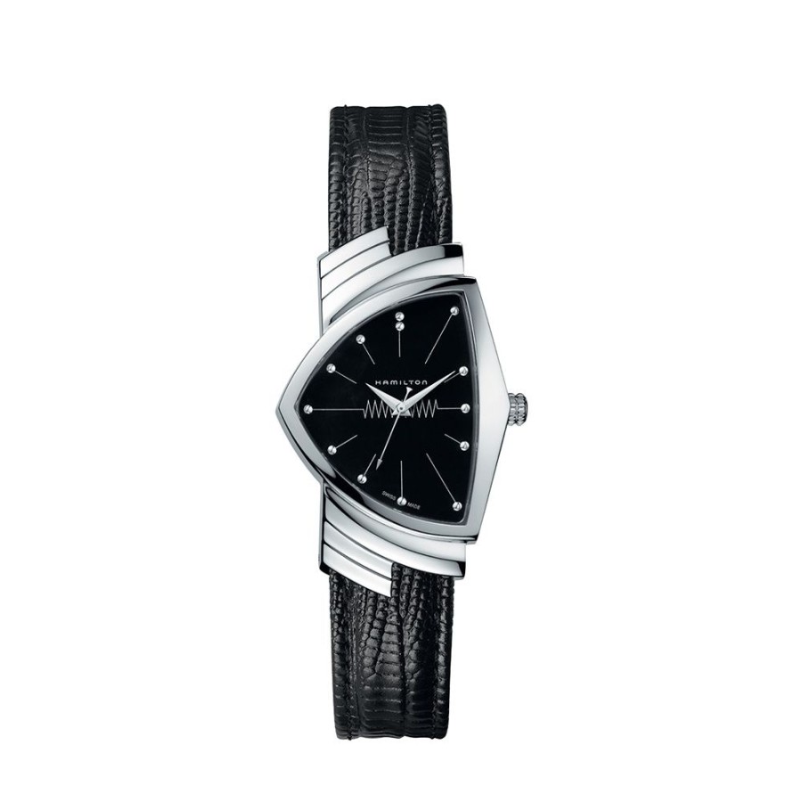 Orologi Hamilton Orologi Hamilton Donna | Orologio Hamilton Ventura Nero Quartz 32,3 Mm X 50,3 Mm