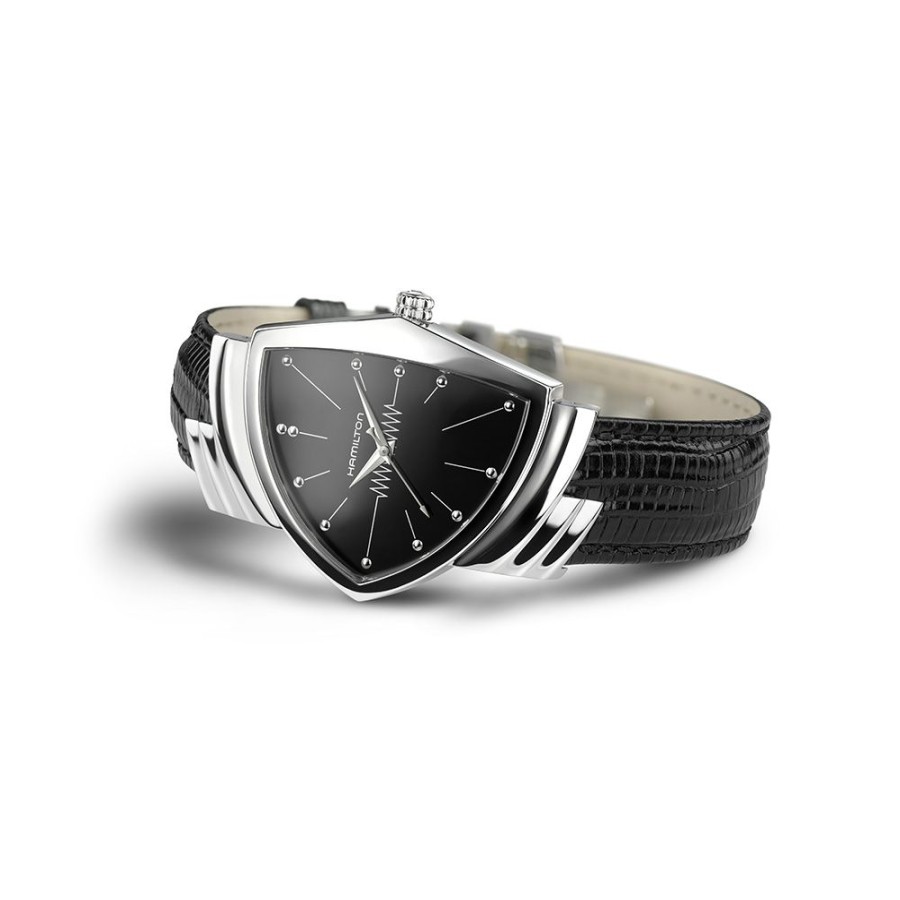 Orologi Hamilton Orologi Hamilton Donna | Orologio Hamilton Ventura Nero Quartz 32,3 Mm X 50,3 Mm