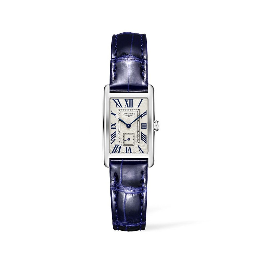 Orologi Longines Orologi Longines Donna | Orologio Longines Dolcevita Pelle Blu Quartz 20,8 X 32 Mm