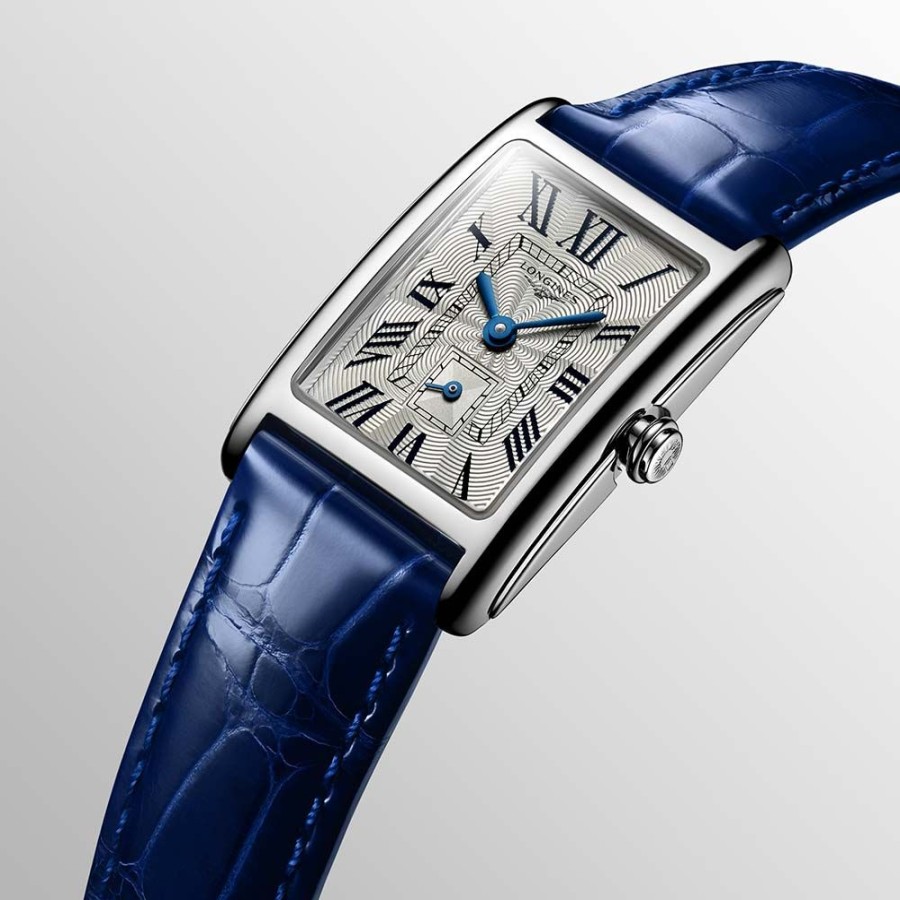 Orologi Longines Orologi Longines Donna | Orologio Longines Dolcevita Pelle Blu Quartz 20,8 X 32 Mm