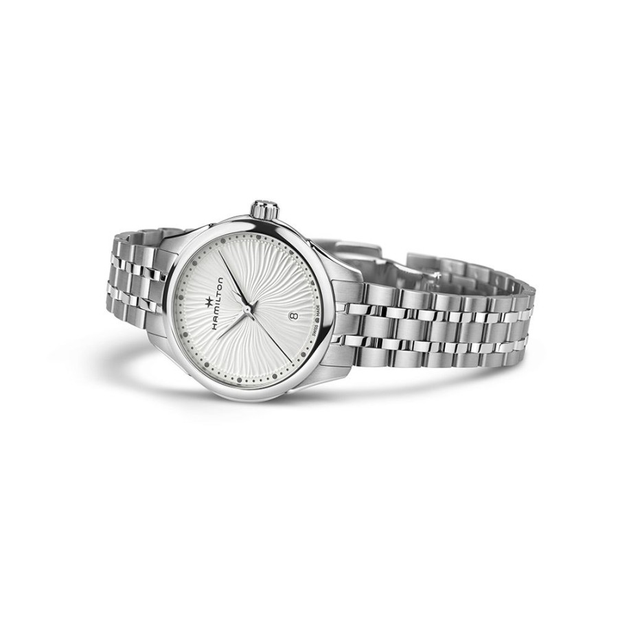 Orologi Hamilton Orologi Hamilton Donna | Orologio Hamilton Jazzmaster Lady Quartz Bianco 30 Mm