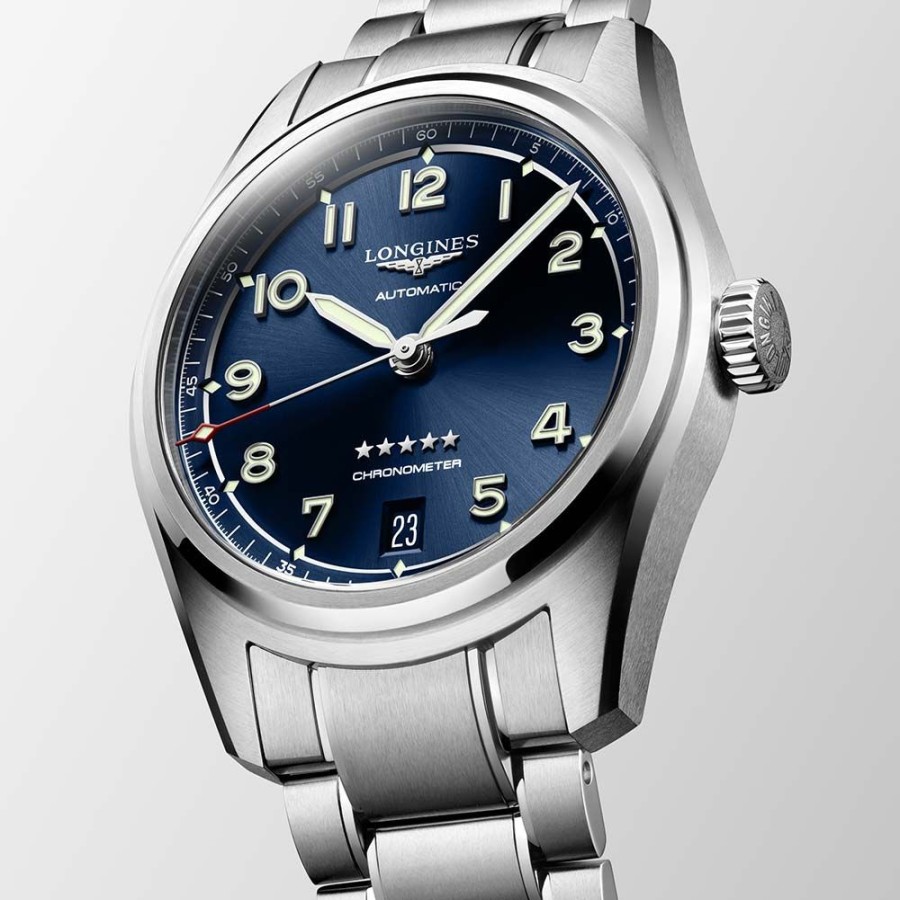 Orologi Longines Orologi Longines Donna | Orologio Longines Spirit Blu Chronometer Automatico 37 Mm