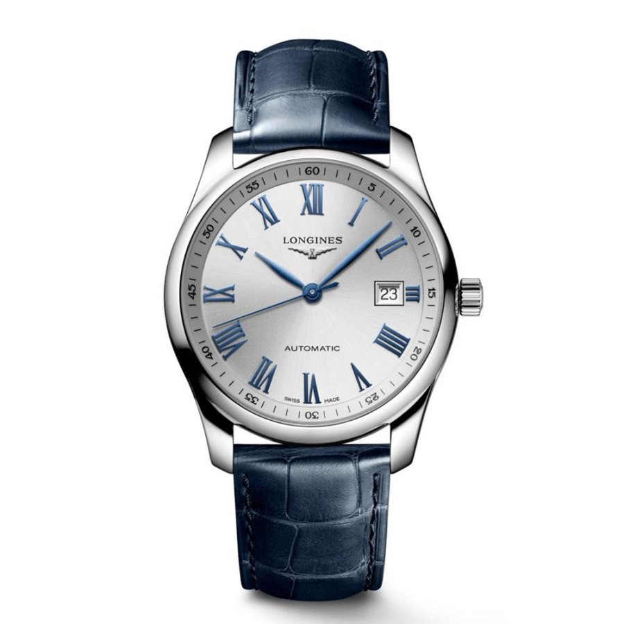 Orologi Longines Orologi Longines Uomo | Orologio Longines Master Collection Automatico Argento Pelle Blu 40 Mm