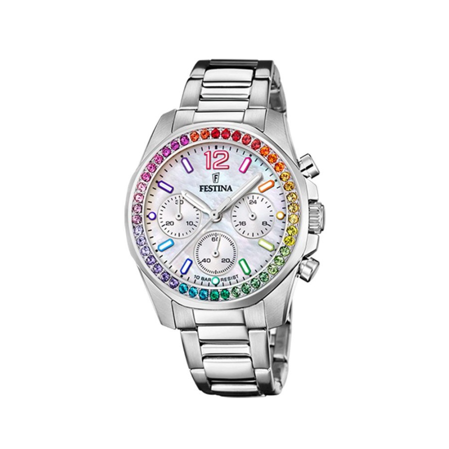 Orologi Festina Orologi Festina Donna | Orologio Festina Rainbow Chrono Quarzo 38,1 Mm