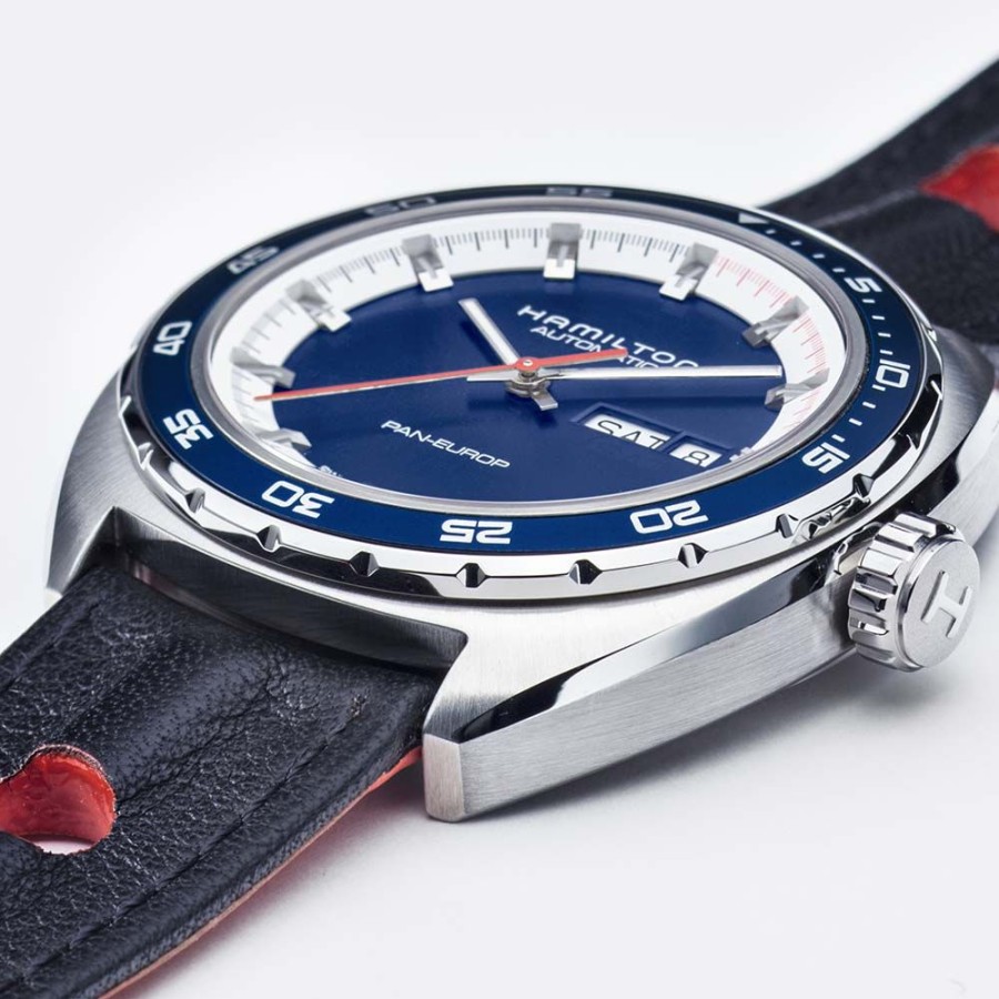 Orologi Hamilton Orologi Hamilton Uomo | Orologio Hamilton Pan Europ Automatic Blu 42 Mm