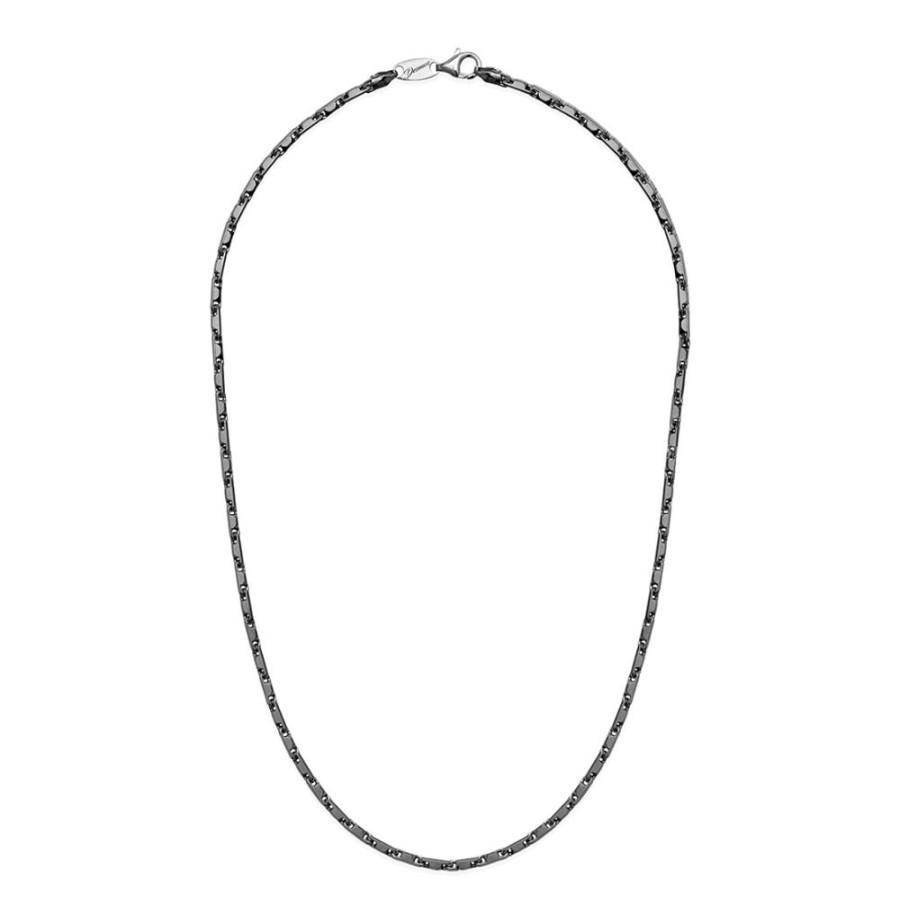 Gioielli Desmos Gioielli Desmos Uomo | Collana Desmos Catena A Segmenti In Argento Brunito Lunghezza 51 Cm