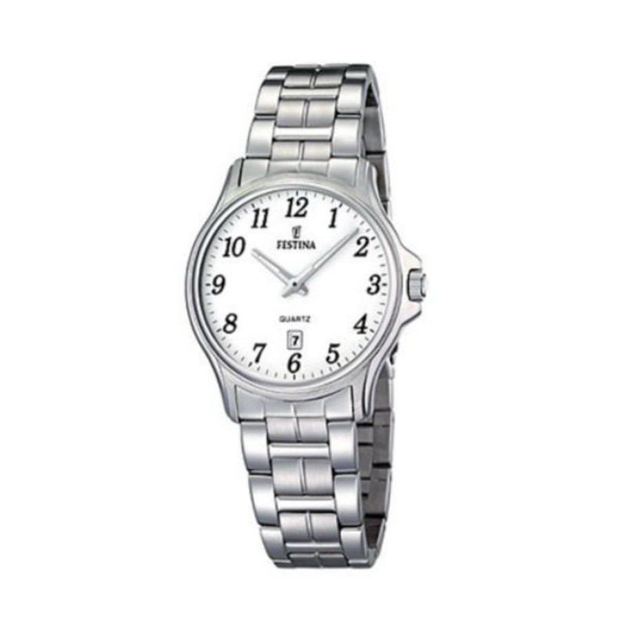 Orologi Festina Orologi Festina Donna | Orologio Festina Donna Classic In Acciaio Con Quadrante Bianco