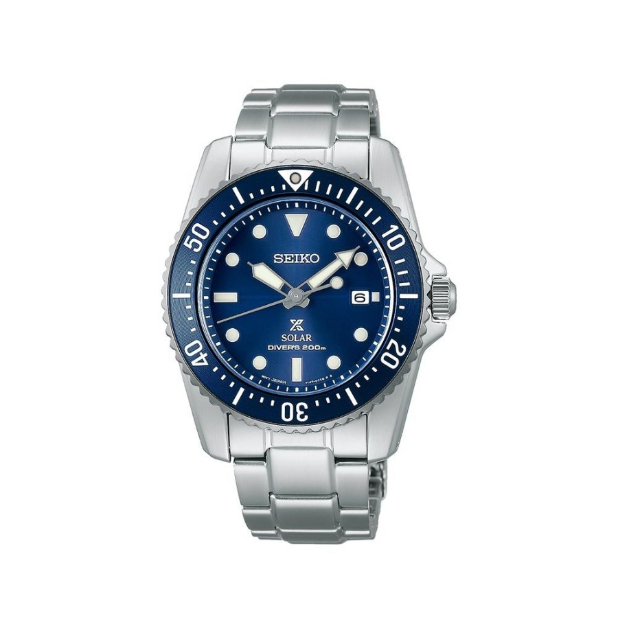 Orologi Seiko Orologi Seiko Uomo | Orologio Seiko Prospex Solar Diver Blu 200 38.5 Mm Sne585P1