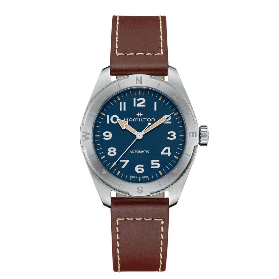 Orologi Hamilton Orologi Hamilton Uomo | Orologio Hamilton Khaki Field Expedition Blu Auto 41 Mm